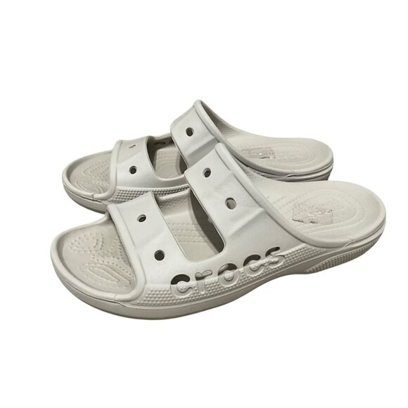 Crocs  Unosex White Slide Sandals wome 9--mens 6Lightweight Slip-On Comfort - Picture 1 of 11